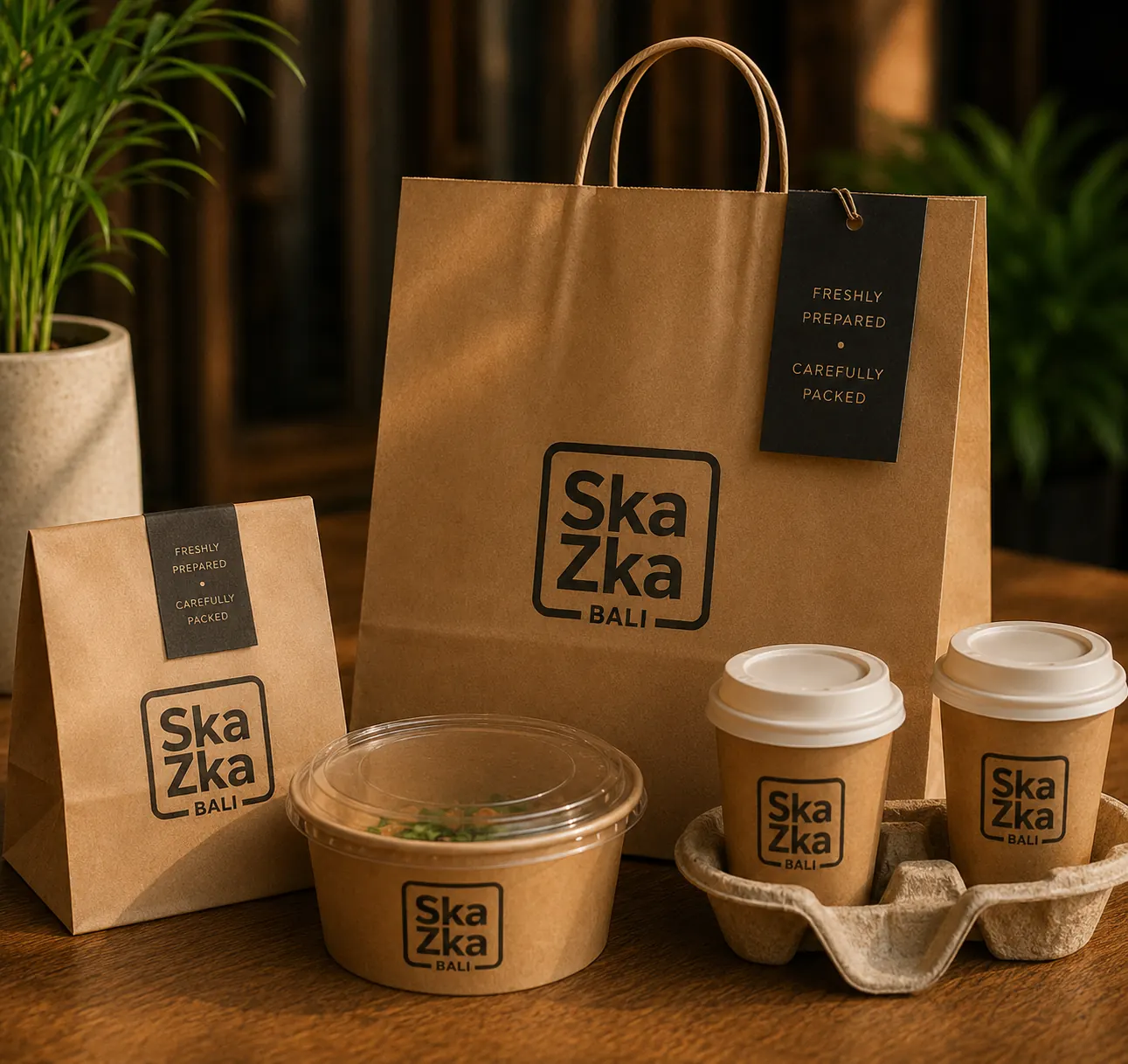 Elegantly packaged SkaZka takeaway